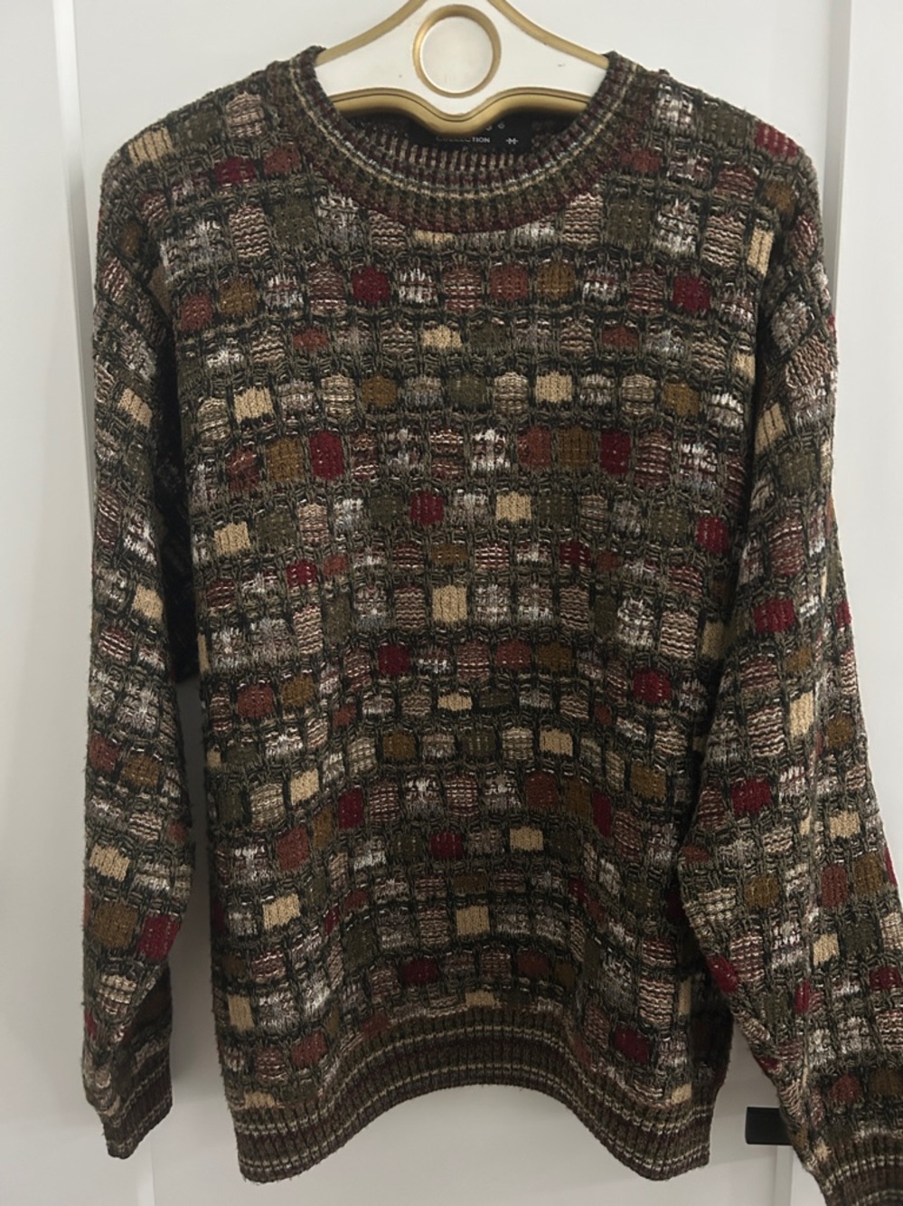 Vintage 80’s Geometric Weave Sweater by Prestige |Size Medium - Picture 11 of 14